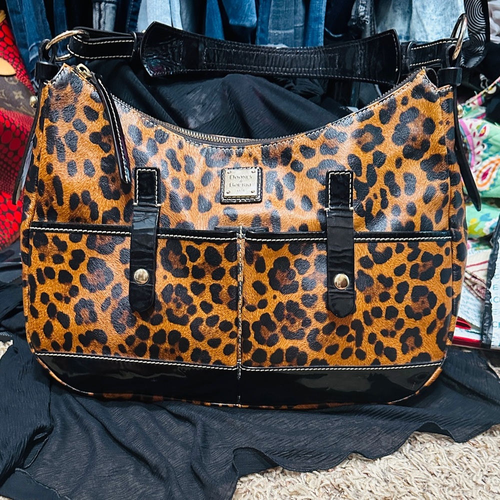 Dooney & Bourke Leopard and Black Shoulder Bag. Limited Edition.